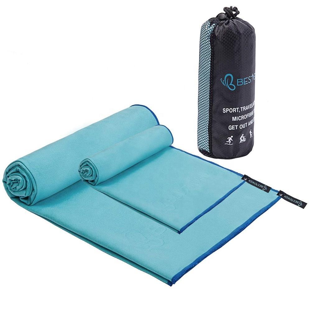 ODM Double Sided Embroidered Microfiber Gym Towel 40x80 Cm