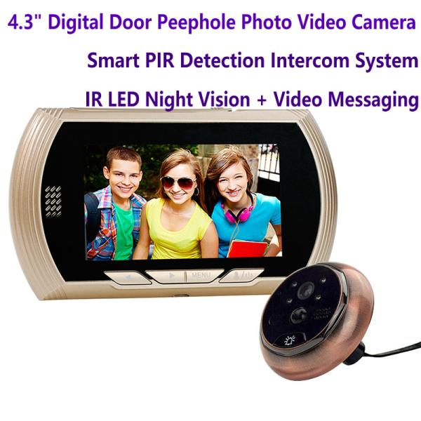 4.3" Digital Door Peephole Viewer Photo Video Camera Recorder Home Security