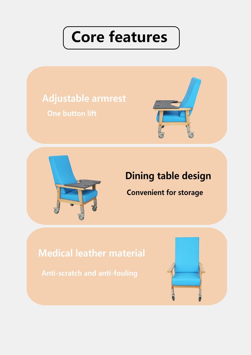 Hospital Furniture Medical Patient Acception Chair Office Single Waiting Sofa Chair