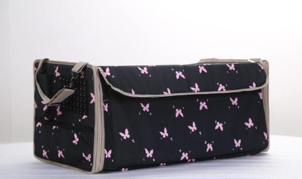 PU Leather Car Seat Travel Mattress , Car Rear Seat Mattress Butterfly Pattern