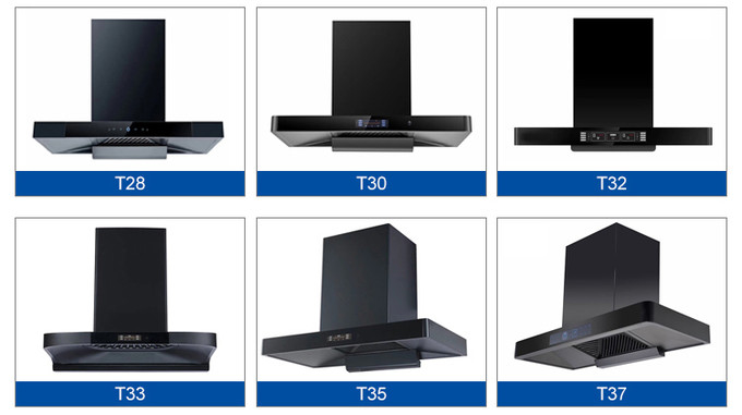 SASO Certificated Ventless Curved Glass Cooker Hood For Kitchen