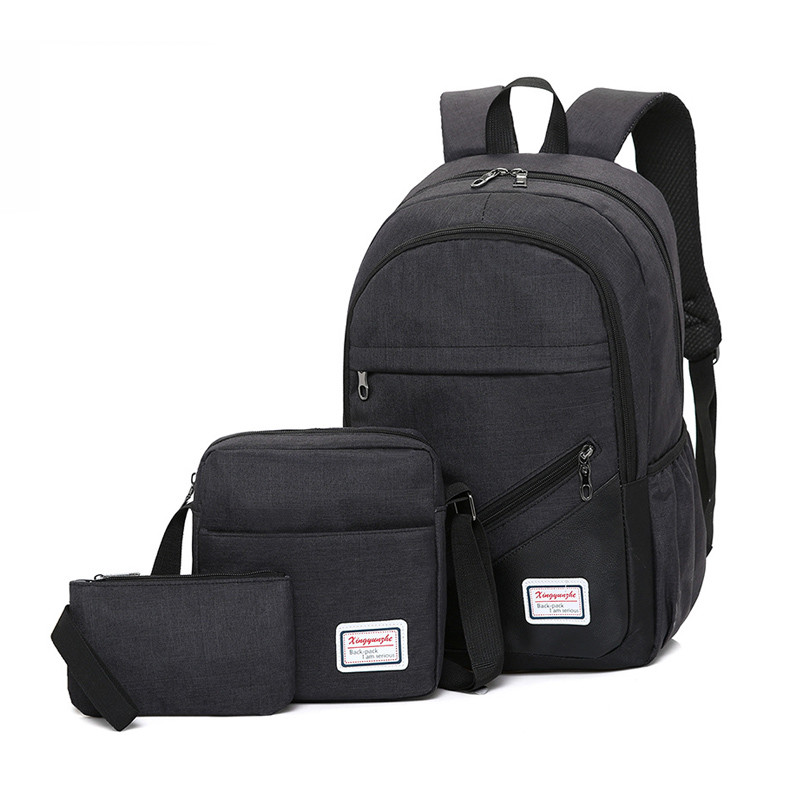 Gray BSCI Computer Backpack Sets Student 3pc Backpack Set Business