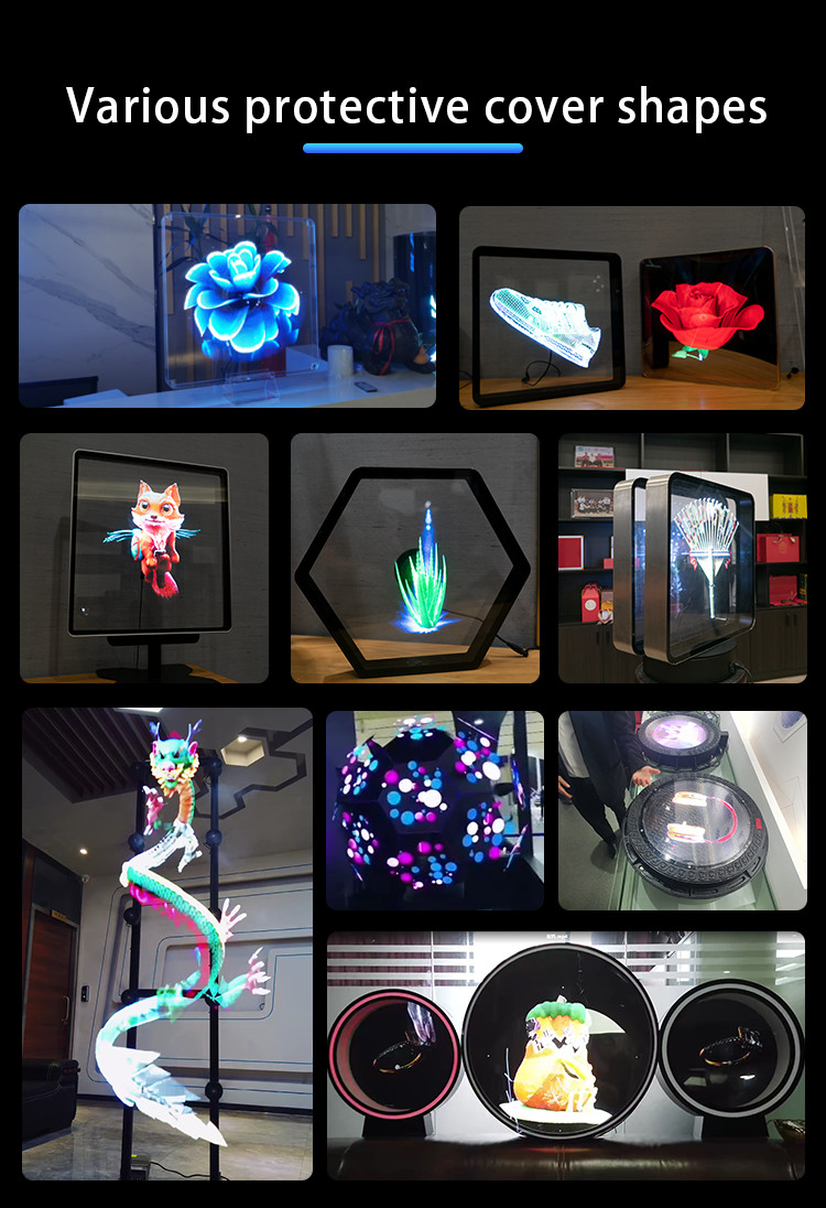 65cm 768LED Halloween Hologram Display Fan Projector 4K 3D Hologram Projector with Holograma App Festive Displays