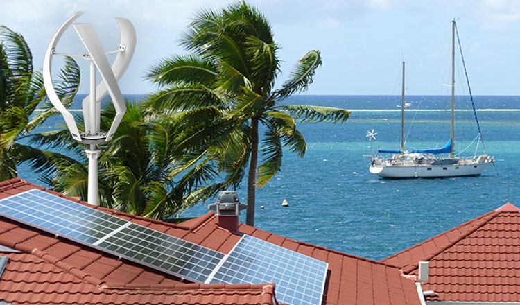 Vertical 200W Wind Turbine , Roof Mounted Wind Turbine CE Certification