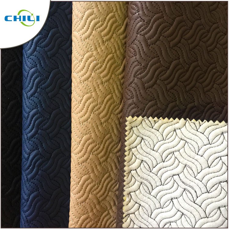 PVC Diamond Quilted Leather Fabric Vinyl Upholstery Printed Faux Snakeskin