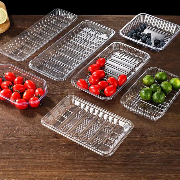 Supermarket PET Blister Frozen Food Tray Food Grade Disposable Meat Tray