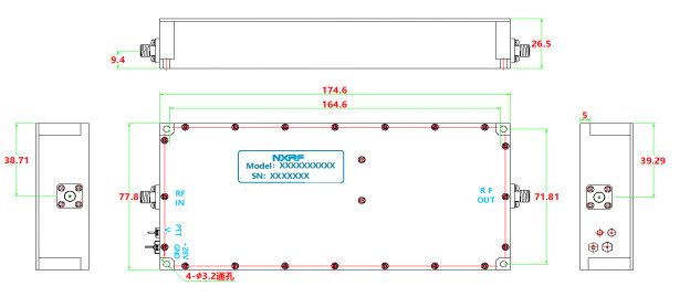 NXPA1100 1700MHz 20W RF Power Module Signal Jammer Customized