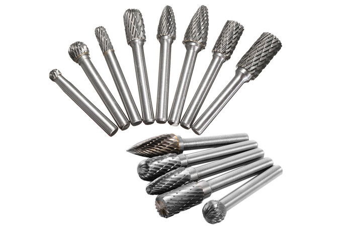 Taper Head Tungsten Carbide Rotary Burrs Crosscut Teeth Cutter High Strength
