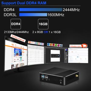 Dual Channel DDR4 Mini Computer With Intel Core i7 8565U Processor And Single