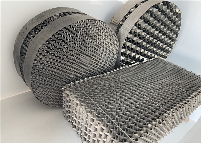 Structured Column Metal Tower Packing For Distribution Of Gas - Liquid