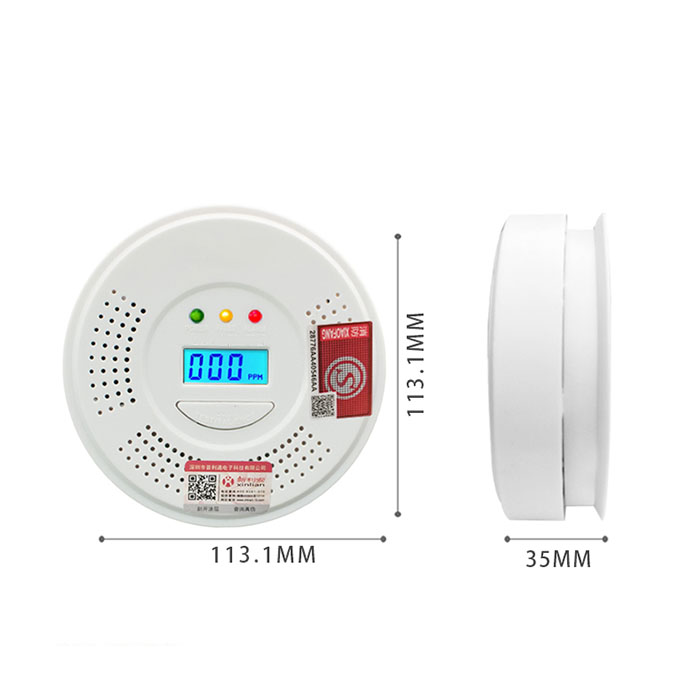 ABS Plastic CO Carbon Monoxide Detector Digital Display Alarm Warning For Home