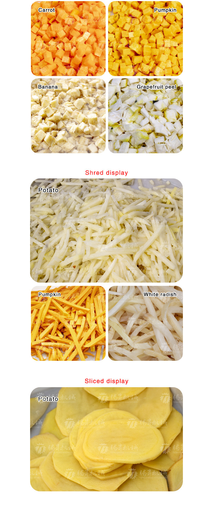 1000KG/H Large plant equipment large fruit and vegetable dicing machine aloe dicing machine potato and strawberry dicing