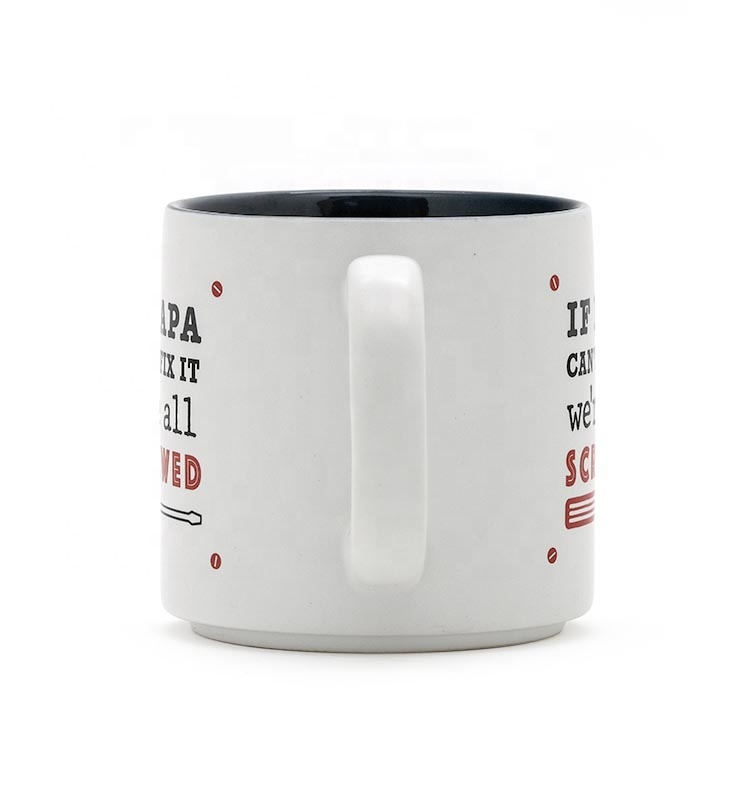 Ceramic Dad Mug Coffee Mug White Color With Creative Words "IF PAPA" Customized 12Oz For Gift