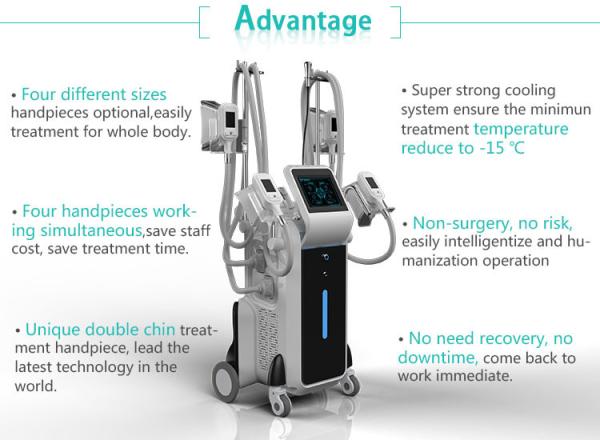 Offer mini handle top work together 4 heads vacuum cryolipolysis fat reduction