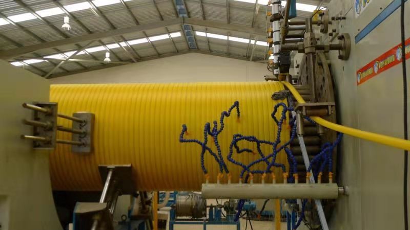 HDPE Hollow Structure Wall Spiral Pipe Plastic Extruder Extrusion Line