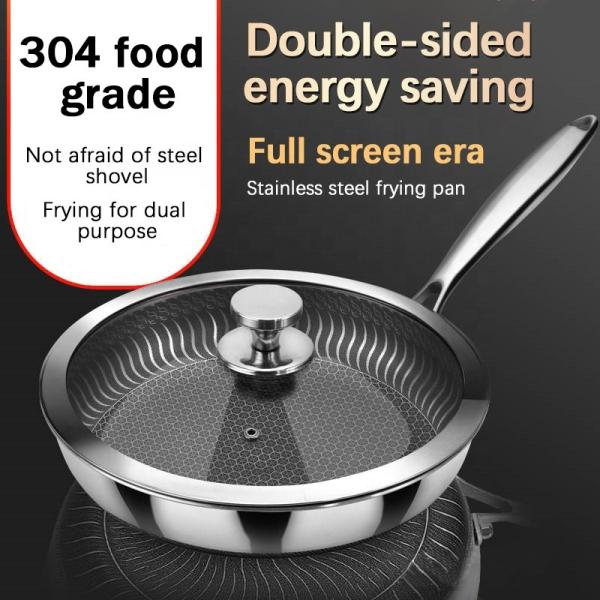 Wholesale Frying Pan Cookware Set Hot Sale Honeycomb Non-stick Stainless Steel