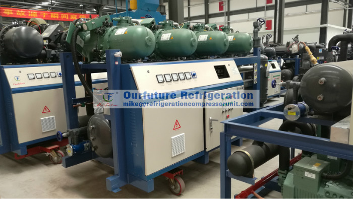 Cold Room Screw Compressor Unit For Fuit And Vegetable, R404a, Compressor