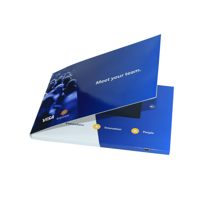 Custom Advertising Media Player LCD Sound Module Video brochure Cards for pharmacy