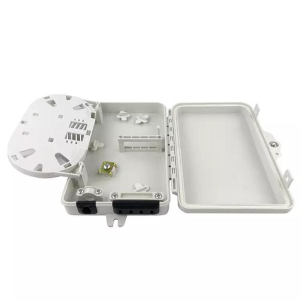 4Port Fiber Optic Terminal Box SC Simplex SM Cables White Waterproof IP-66