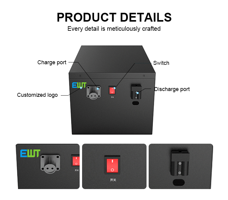 Industrial 24V Lithium Iron Phosphate Battery Backup 100Ah 25.6V Energy Storage