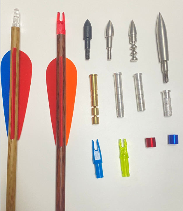 ID.300"(7.62mm) Standard Size Straightness .001" ,Vanes Fletched Tackler Crossbow Bolts for turkey and deer hunting
