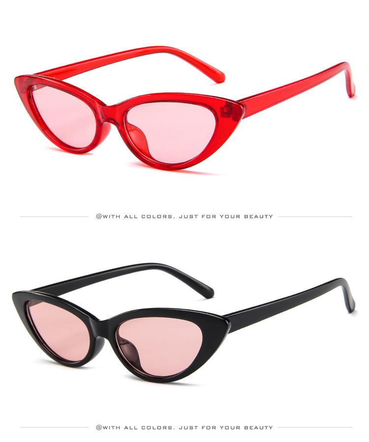 BSCI Small Frames Black Cat Eye Sunglasses Promotion Sunglasses With Logo
