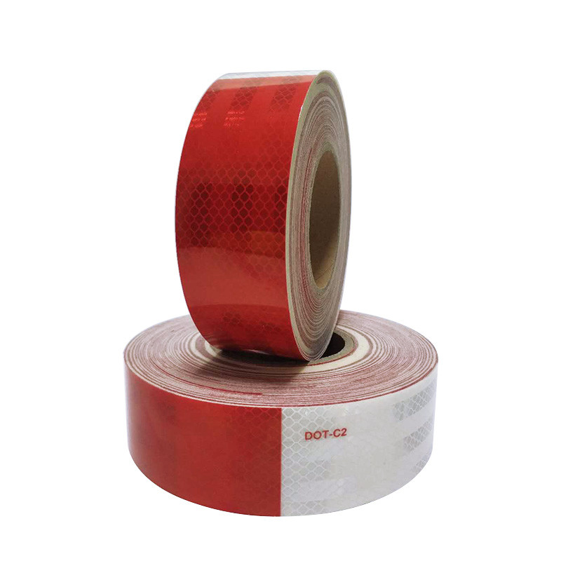 Waterproof Reflective Tape DOT-C2 Red And White Adhesive Conspicuity Tape For Trailer Outdoor Cars Trucks