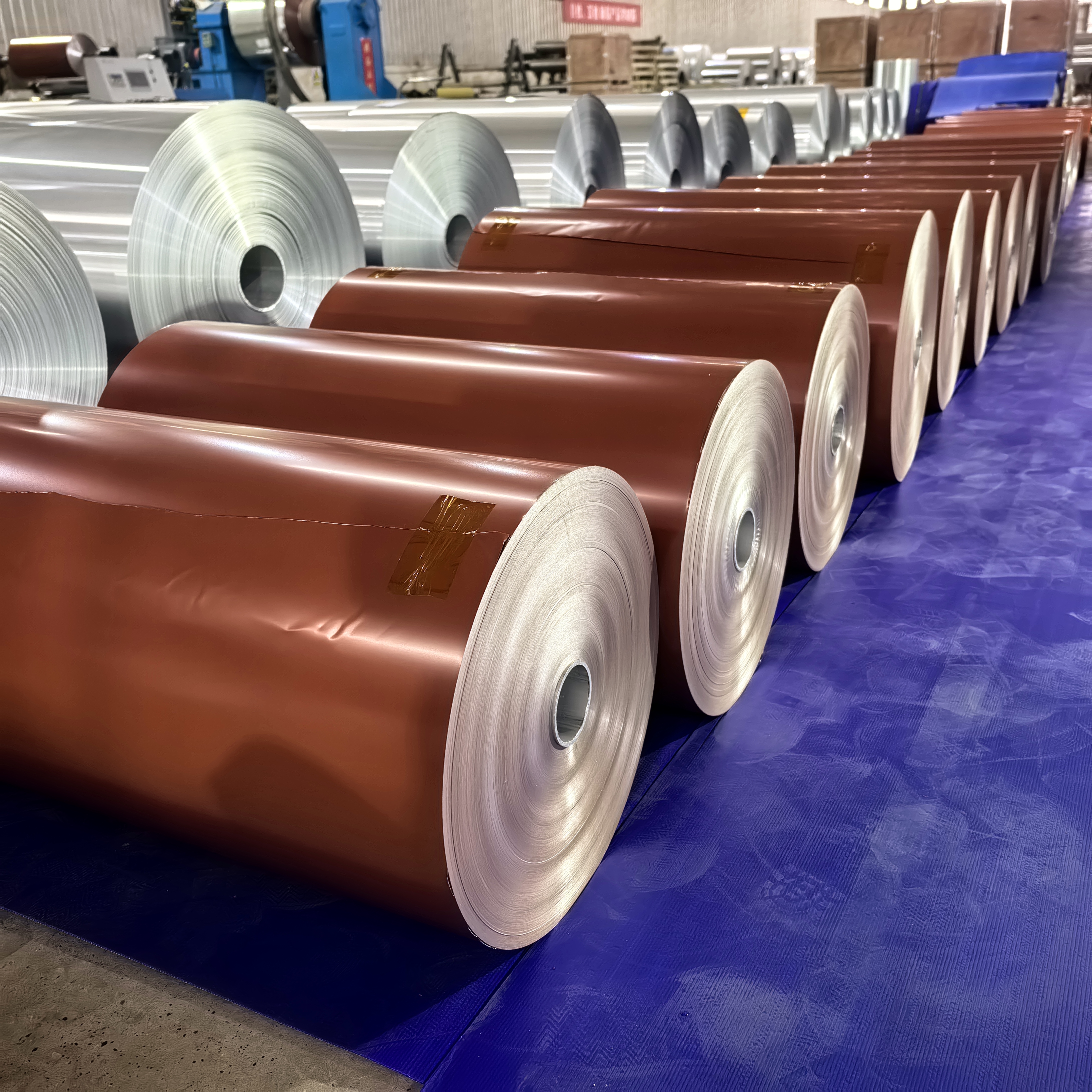 0.08mm Thickness 45mm Width Prepainted Aluminum Foil Coil For Rollable Ridge Ventilation Tape Making