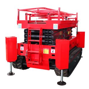 China High Operating Efficiency 10 Meter Scissor Lift Electric Table Mobile Self Propel Driving on sale