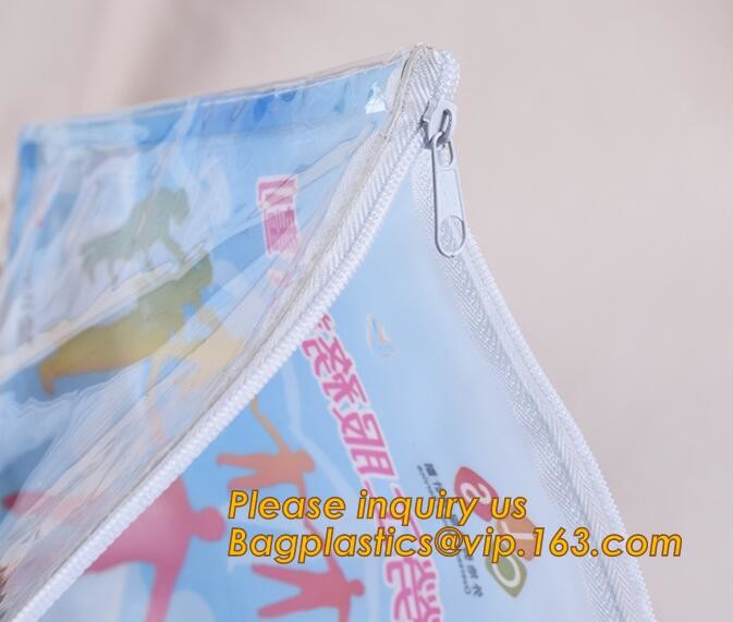 Plastic Bag OEM Custom PVC Loop Handle Image Printed Plastic Shopping Bag,Promotional Clear Waterproof Plastic Cosmetic
