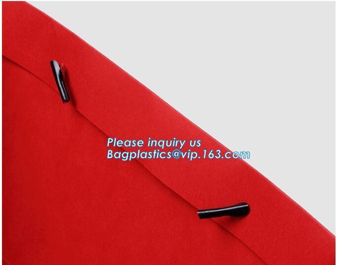 Customized Red Printed Kraft Paper Shopping Bag with Ribbon Handles and Bowknot,Kraft Paper Shopping Bag with Kinds off