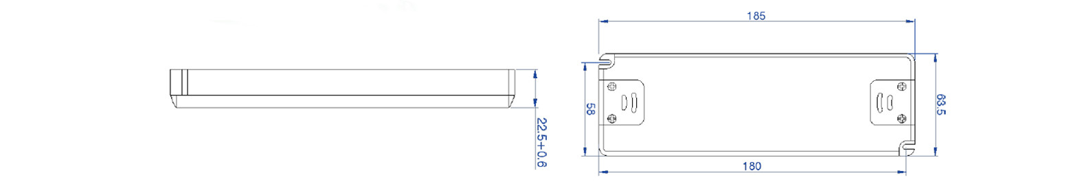 CE 3.1A 24V DC Ultra Thin LED Driver Durable Plastic Material