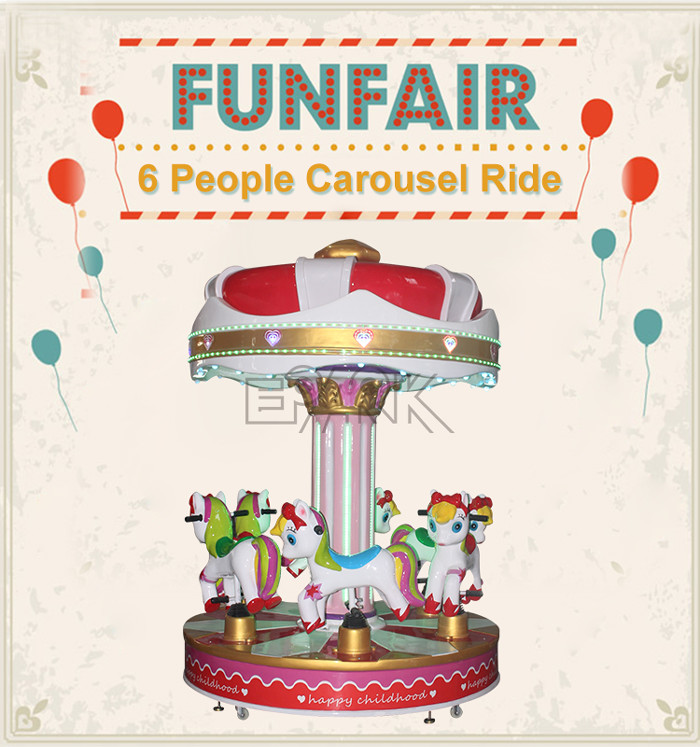Amusement Kiddie Rides Flying Electric Rotating Carousel For Game Center Park