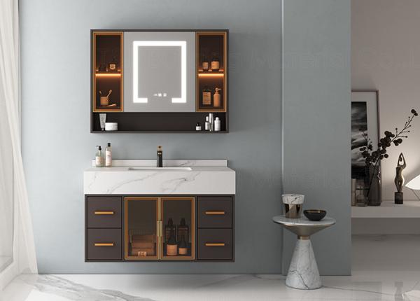 Modern Luxury Wall Hung Floating Bathroom Vanity Units Cabinet HD Smart LED