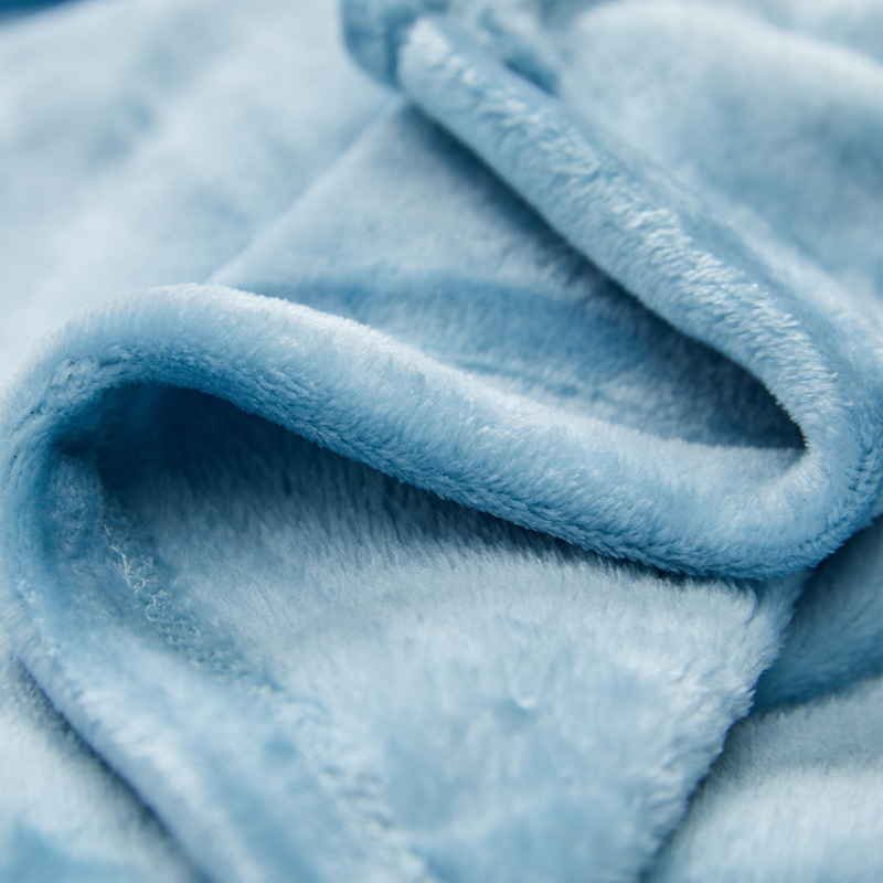 Decorative All-Seasons Leisure Blanket with Added Velvet Coral Cover Flannel Blanket