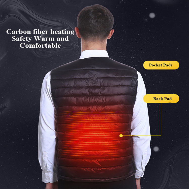 Polyester Heated Waistcoat Adjustable Women Heated Massage Vest Electric Heating Vest