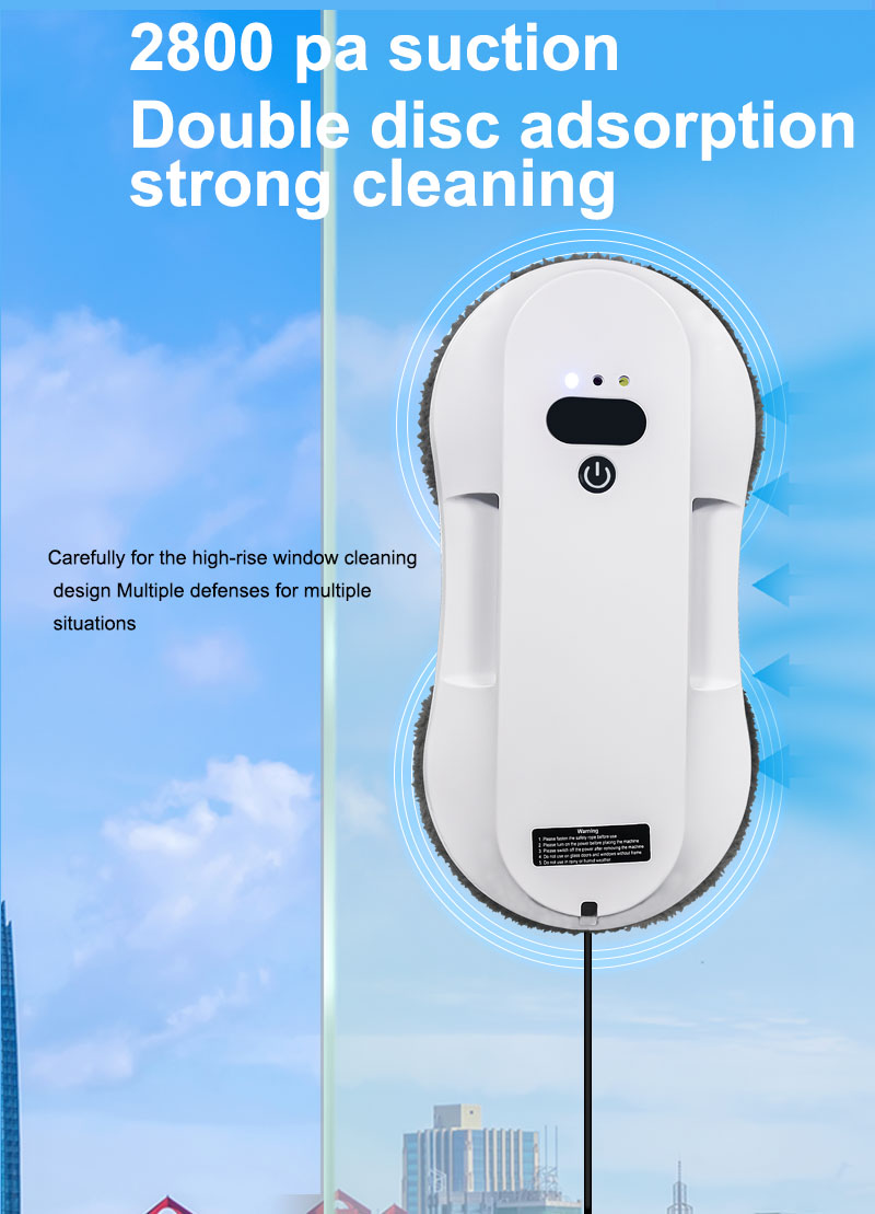 Brushless Motor Electric Window Cleaner Robot High Building Glass Intelligent Design