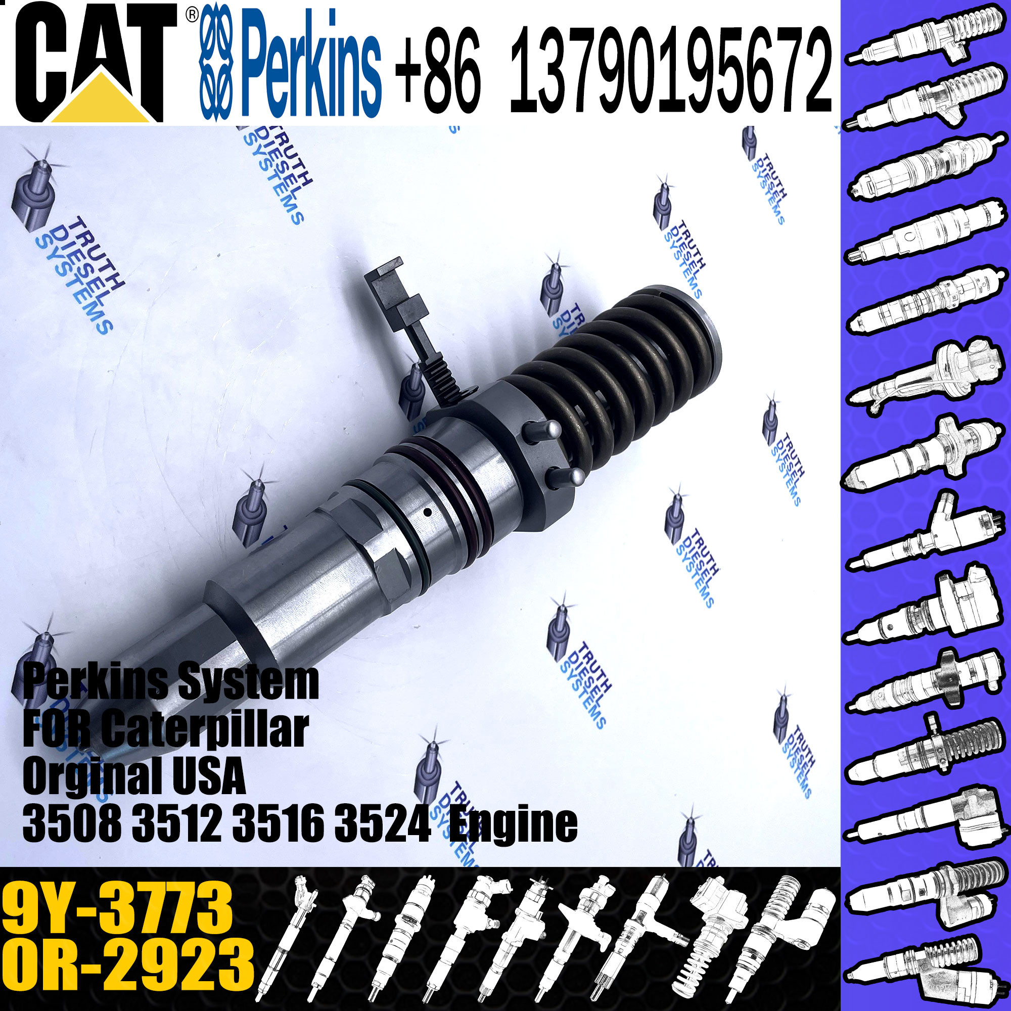 Fuel injector 9Y3773 9Y-3773 0R2923 Fuel injector 9Y3773 9Y-3773 0R2923 0R-2923 for 3508 3512 for 3508 3512 3516 engine
