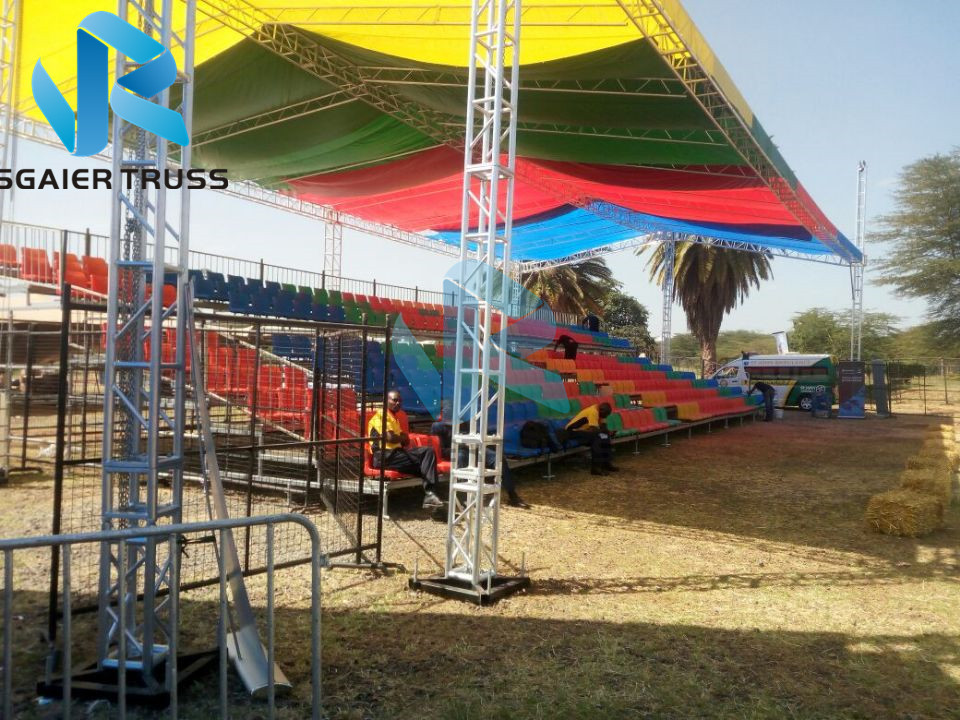 Dismountable Stadium Steel Grandstand Stable Performance Customized Size