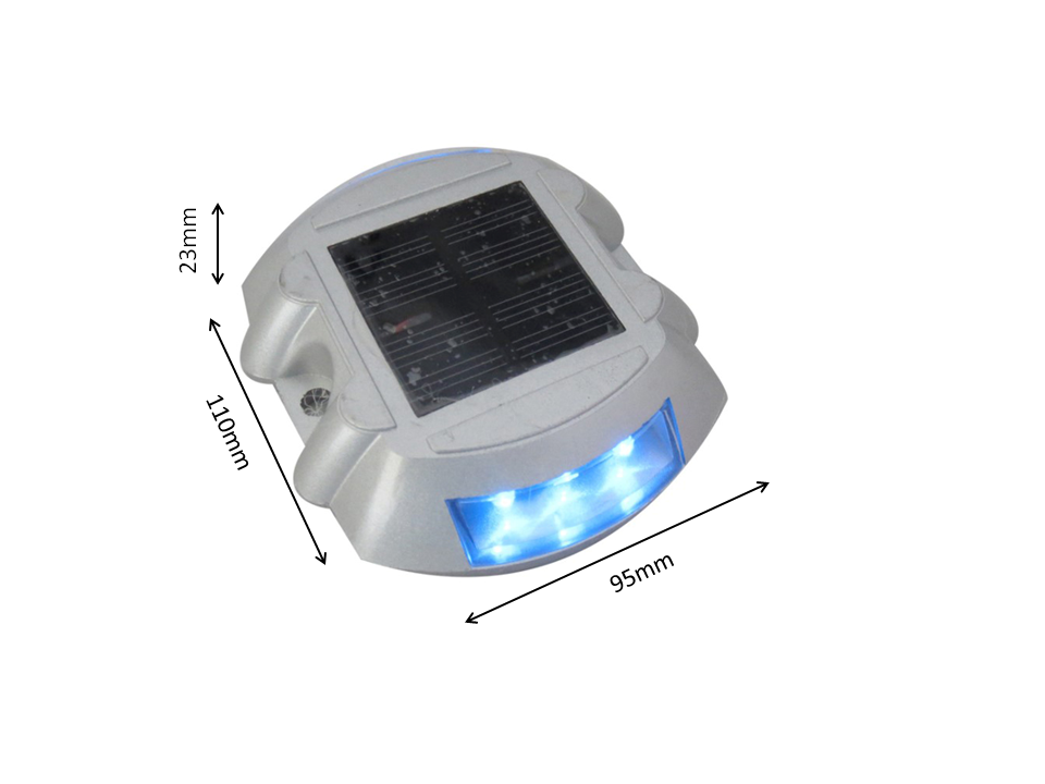 Design Solar Charging LED Reflector for Road Warning in Red Blue Yellow White Green