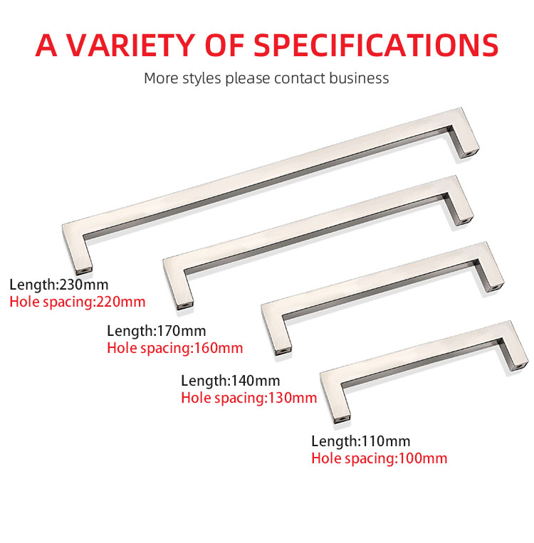 Stainless Steel Heavy Duty Cabinet Pull Door Handle in French Style for Cabinet Doors