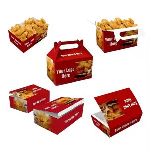 Custom Biodegradable Fried Chicken Boxes with Logo - Eco-Friendly Takeaway