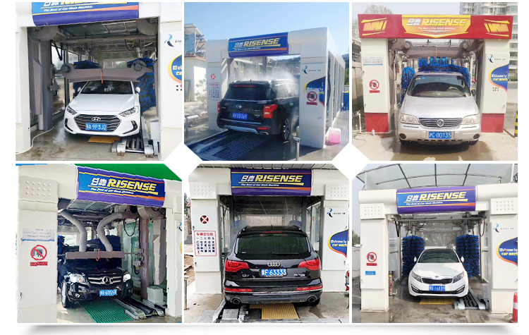 5300x2200x2100mm Fully Automatic Tunnel Car Wash Machine System
