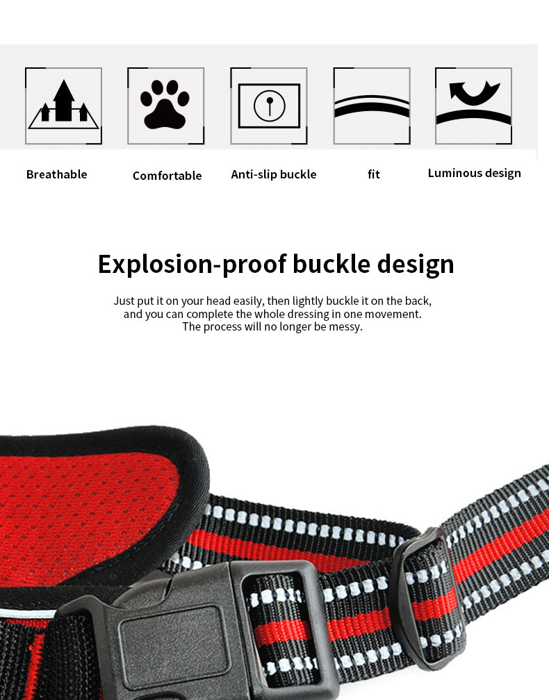 Durable Oxford Waterproof Harness Reflective Leash Bandana Outdoor Safety Custom Dog Adventure Kit