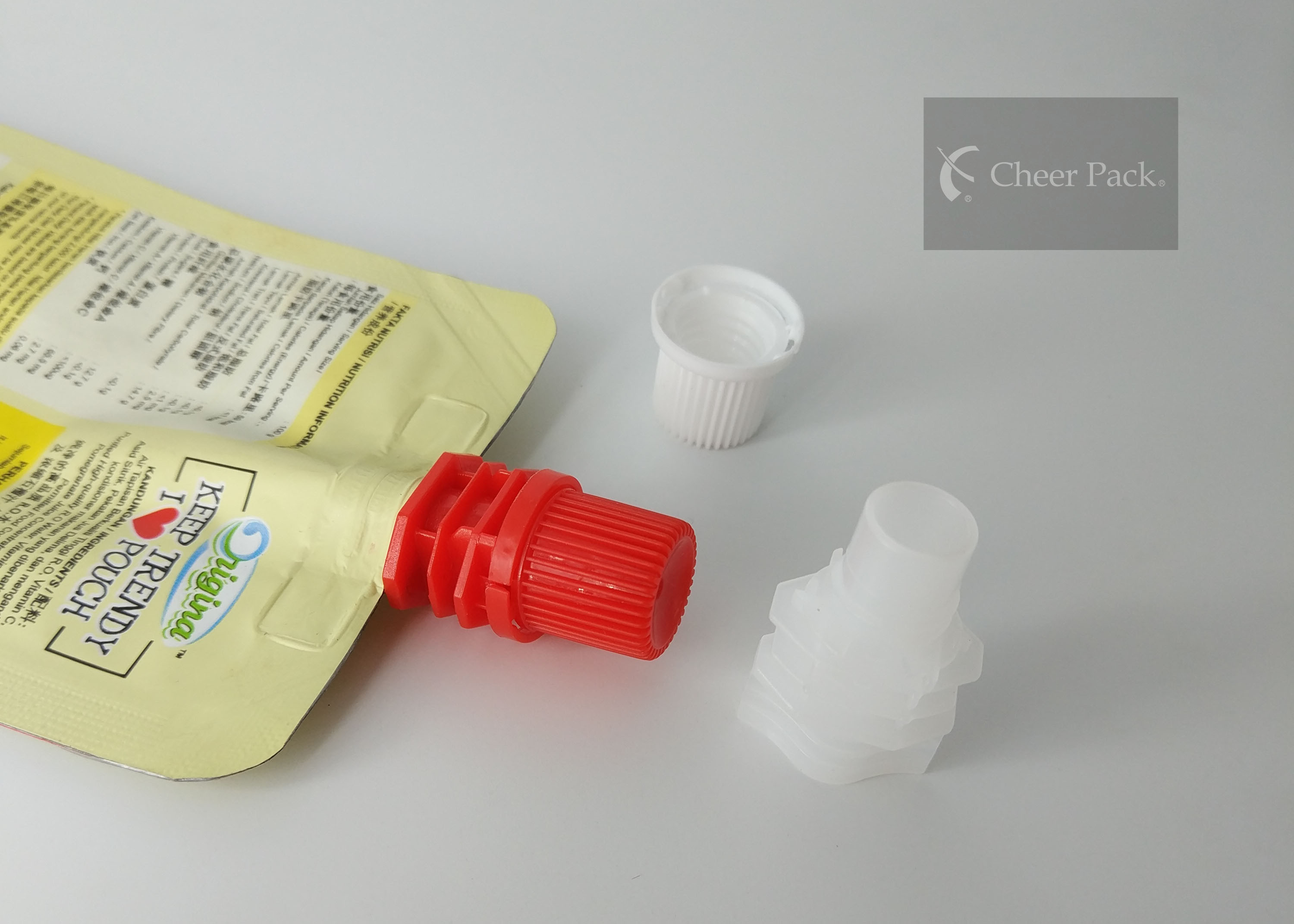 Red Color Inner Diameter 8.6mm Plastic Twist Spout Cap For Jelly Bag