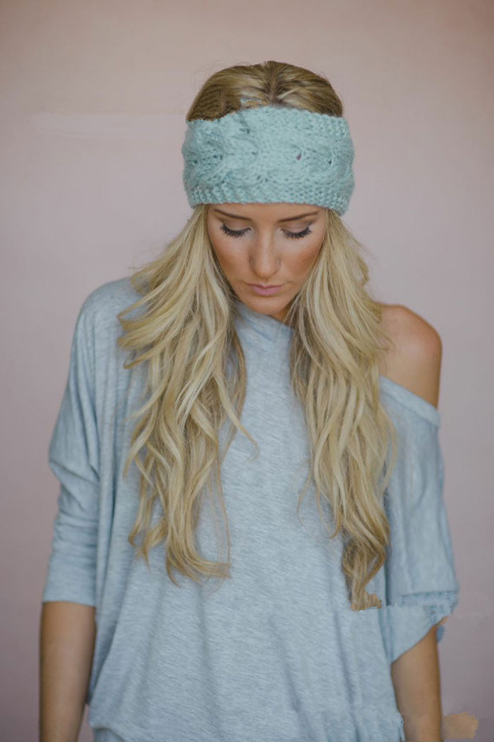 Women's Girl's Crochet Headband Knit hairband Flower Winter Ear Warmer Headwrap