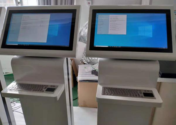 White color Infrared Touch screen kiosk 21.5 Inch 1920*1080 resolution build in