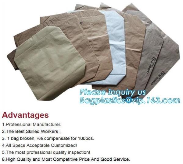 Kraft Paper Sack With Pp Woven Plastic Raw Material Compound Kraft Paper Bag