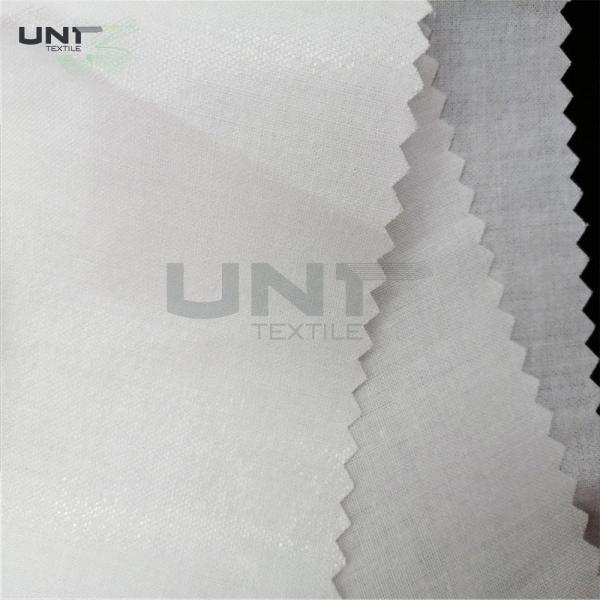100% Cotton 30D * 30D Shirt Collar Interlining Woven Fusible Lining For Men
