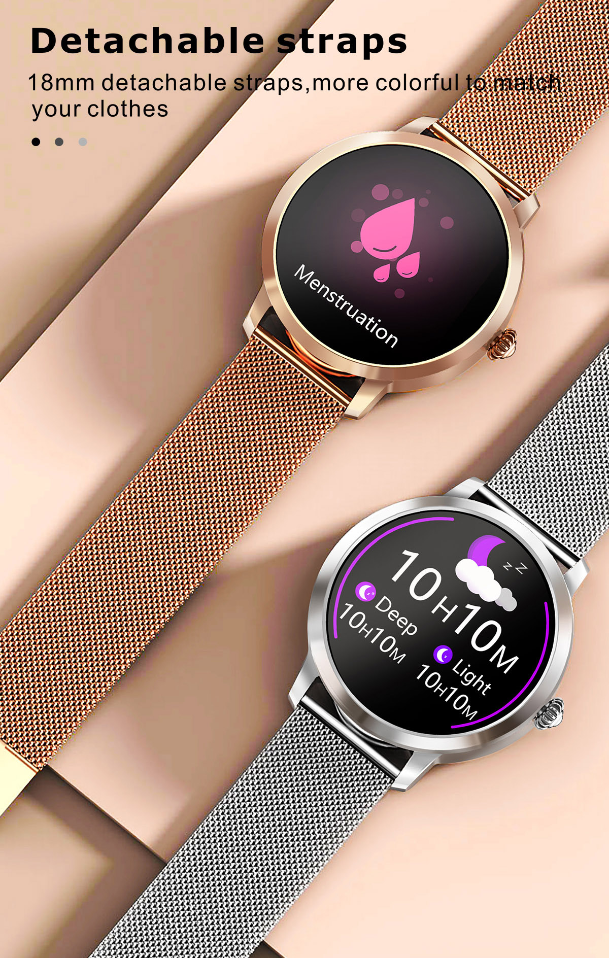 1.09 inch IPS Full Touch Smartwatch with Flap Smart Wearable Bracelets